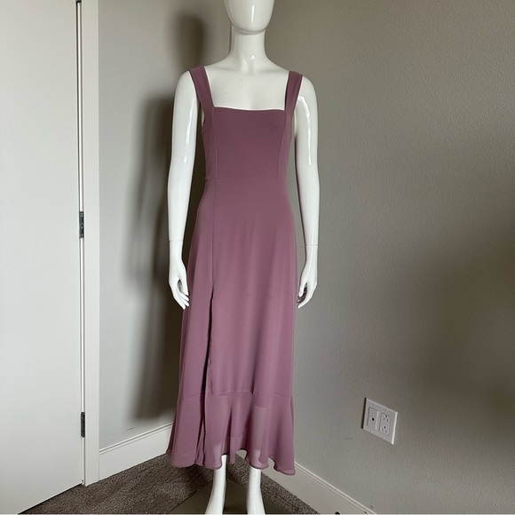 Show Me Your Mumu Claire Square Neck Midi Dress Chiffon - Picture 7 of 15